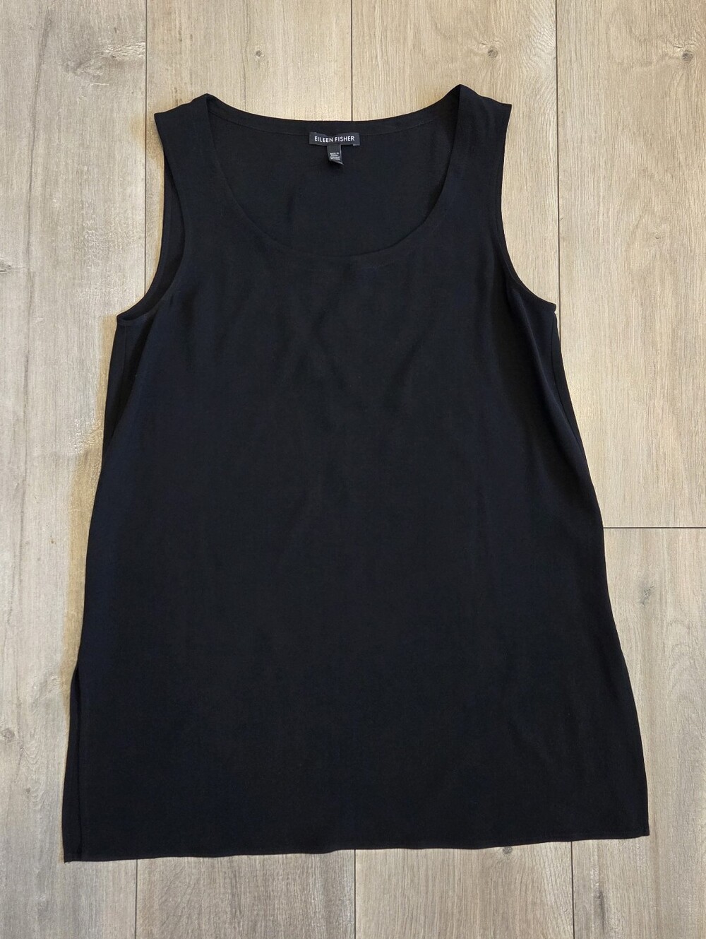 Eileen Fisher 100% Silk Womens XXS Tank Top Black Blouse